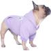 iChoue French Bulldog Frenchie Clothes Hoodies For Dogs Pug English Boston Terrier Bully Pitbull Corgi Sweatshirt Sweater Clothing - Light Purple/Medium Medium (Pack of 1) Light Purple - Buy Online on GoSupps.com