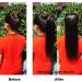 Hair Buns Hair Piece 8-30 Inches with Drawstring Ponytail Brazilian Real Hair Extensions Straight Ponytail Wig Hair Slices for Black Women Hair Accessories For Girls (Color : 14 inch) - Buy Online on GoSupps.com