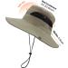 Men's UPF50+ Wide Brim Sun Hat | Waterproof Boonie Fishing Cap in Khaki - Buy Online on GoSupps.com