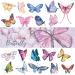 Ooopsiun Butterfly Tattoos for Kids Women - 120 Pcs Cute hand drawing Colorful Art Butterfly Temporary Tattoos  Butterfly Party Favors
