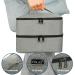COLAZ Nail Polish Case with UV Light Storage - Double-Layer Organizer for 30 Bottles, 1 Led Lamp - Professional Cosmetic Organizer in Gray - Buy Online on GoSupps.com
