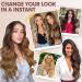 Feshfen 4PCs Clip-In Hair Extensions | 50cm Synthetic Wavy Gray Extensions for Women - Buy Online on GoSupps.com