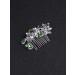 Deniferymakeup Bridal Hair Comb Rhinestone Teardrop Hair Comb Bridal Hair Accessory Crystal Gift for Her Party Headpiece (Silver Green) - Buy Online on GoSupps.com