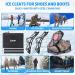 Sfee Ice Cleats - Anti-Slip Snow Grips Crampons for Shoes/Boots | Portable Traction for Walking, Climbing, Hiking, Fishing | Outdoor Running Gear with 2 Velcro Straps - Black (Large) - Buy Online on GoSupps.com