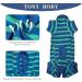 Tony Hoby Shirts for Dogs | Soft & Breathable Dog T-Shirt - Striped Suit for Small Medium & Large Boys (Dark Blue L) - Buy Online on GoSupps.com