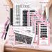 PRO Lash Clusters 72 Pcs 3D Effect DIY Lash Extension 8-16mm Volume Wispy Lashes - Adore 3D Fluffy D-8-16 Mix - Buy Online on GoSupps.com