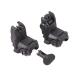 Levien Generation II MB-US Front and Rear Flip Up Sight can Mount on Any Picatinny or Weaver Rail Black