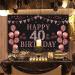 Trgowaul 40th Birthday Decorations Banner Women  Rose Gold Happy 40th Bday Decorations for Women  40 and Fabulous Decorations Backdrop Party Supplies  40 Year Old Photography Background 5.9 X 3.6 Fts Rose Gold 40th Birthday Banner53 ft - Buy Online on GoSupps.com