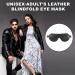 Ardour Crafts Genuine Leather Eye Mask - Adjustable Straps for Night, Travel, Meditation - Unisex Sleep Blindfold - Buy Online on GoSupps.com