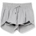 Amazon Essentials Women's Standard-Fit Ruched Waistband Woven Running Short (Previously Core 10) Large Medium Grey Heather