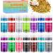 HTVRONT Holographic Chunky Glitter for Resin - 15 Colors Holographic Glitter for Resin, 150g/5.3oz Craft Glitter Set, Chunky Glitter for Tumblers, Craft, Body, Face, Nails