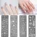 Niceneedted Flower Nail Art Stamping Kit - 5PCs Templates & Stamps for DIY Nail Decoration - International Shipping Available - Buy Online on GoSupps.com