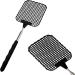 ECENCE Set of 2 Extendable Fly Swatters - Telescopic 26 cm to 72 cm Long Black - Perfect for International Shipping - Buy Online on GoSupps.com