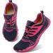 L-RUN Athletic Water Hiking Shoes | Beach Sports Shoes for Women Men | Navy Pink | Size 7.5 Women/6 Men - Buy Online on GoSupps.com