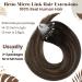 Hetto Microring Extensions - Real Hair Balayage Remy Microring Hair Extensions Dark Brown with Red Blonde #2/8/2 | 45cm 50g - Buy Online on GoSupps.com