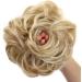 JJstar 2PCS Curly Messy Bun Donut Hair Piece Set | High Heat Resistant Synthetic Fiber Scrunchies for Women | Dark Blonde/ Beach Blonde - Buy Online on GoSupps.com