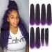 Purple Boho Goddess Locs Crochet Hair 8 Packs 22 inch Purple River Locs Crochet Hair Boho Faix Locs Crochet Hair with Curly Ends (22inch T1B/Purple#) 8 packs/lot(New Goddess Locs) T1B/Purple#