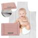 Mimuselina wrap pad on the way - portable diaper pad water repellent and dirt repellent - changing padding on the way upholstered - foldable diaper pad.
