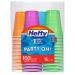 Hefty Party On Disposable Plastic Cups, Assorted, 16 Ounce, 100 Count Assorted Colors 100 Count (Pack of 1)