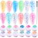 Noirwhite Glitter Gel Nail Polish Set -12 Colors Sparkle Aurora Sequins Gel Polish Resplendent Neon Colorful Trendy Translucent Glitter Solid Nail Polish Kit Pink Gold White Blue Green Soak Off UV LED Solid Gel Nail Polish for Home DIY Manicure Nail Salon - Buy Online on GoSupps.com