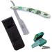 Ponik's classic razor set men transport bag razor set with 100 derby changing blades high-quality stainless steel barber knife for a precise beard-shave multicolored