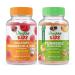 Lifeable Calcium Magnesium & Zinc Kids + Turmeric Curcumin Kids Gummies Bundle - Great Tasting Vitamin Supplement Gluten Free GMO Free Chewable Gummy