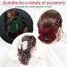 4 Pack Bows Hair Clip Soft Silky Satin Hair Bows Big Bowknot Hair Bows with Ribbon Solid Color French Hair Hairpin for Women Girls Red+Black+White+Green - Buy Online on GoSupps.com