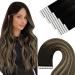 Youngsee real hair Extensions Tape Balayage Tape Extensions Black Ombre Brown Blond Tape Extensions Real hair 55cm smooth hair extensions tape in remy real hair tape in extensions 50g 20pcs #1b/4/27 55 cm 3- #1b/4/27