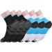Pnosnesy 6/7 Pairs Compression Socks for Men & Women Plantar Fasciitis Socks Low Cut Sports Socks Athletic Socks with Arch Support Plantar Fasciitis S-M 3 Black+3 Blue