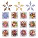 NICENEEDED 12 Boxes Nail Art Sequins Butterfly Flower Love Nail Sequins Design Laser Nail Art Flakes 3D Colorful Glitter Sticker Shining Spangle Nail Decoration for DIY Accessories Crafts Acrylic