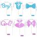 UXYOKM 24Pcs Gender Reveal Cupcake Toppers Baby's Boy or Girl Glitter Cupcake Picks Kids Birthday Party Decors Baby Shower Party Decoration Supplies - Buy Online on GoSupps.com