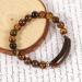 Soulnioi Tiger's Eye Bridge Bracelet & Vintage Obsidian Wolf Tooth Necklace Set - Buy Online on GoSupps.com