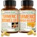 Boswellia Turmeric Curcumin Supplement + Turmeric Ginkgo Biloba Bundle Natural Turmeric Supplement for Focus Memory Joint & Brain Health with Ginger Root Curcuma Black pepper & Organic Tumeric