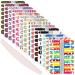 14 Sheets Full Nail Wraps Adhesive Nail Design Stickers Colorful Nail Decal Strips Adhesive Nail Wraps Stickers False Nail with 1 Piece Nail File (Leopard  Heart  Stripe  Beard Pattern)