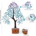 Turquoise & Amethyst Stone Tree - Spiritual Housewarming Gift for Women - Feng Shui Decor - Buy Online on GoSupps.com
