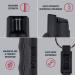 SABRE Campus Safety Pepper Gel with Quick Release Key Ring | 25 Bursts | Ergonomic Finger Grip | Black Pepper Gel - Buy Online on GoSupps.com