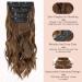 4PCS Curly Clip in Hair Extensions 22 Inches Synthetic Hair Pieces - Chocolate Brown to Sandy Brown - Full Head Wavy Hair for Women - Buy Online on GoSupps.com