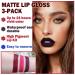 Dark Black Blue Purple Matte Liquid Lipstick Set - Long Lasting, Smudge Proof, Waterproof | CAHIUYOA 3Pcs Lip Gloss Makeup Set - Buy Online on GoSupps.com