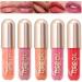 Sitovely 5 Colors Plumping Liquid Lipstick Set with Lip Plumper  Lip Enhancer  Plant Extracts Plumping Lip Gloss  Moisturizing Clear Lip Stain  Lip Tint  Lip Care