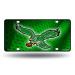 Rico Industries NFL Philadelphia Eagles - Green Retro Metal License Plate Tag, 6 x 11.5-inches