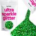 Hemway Premium Ultra Sparkle Glitter Multi Purpose Metallic Flake For Arts Cosmetics Resin Festival Face Hair - Emerald Green Hologrographic - Extra Chunky (1/24 "0.040" 1mm) 100g / 3.5oz Emerald Green Holographic Extra Chunky - 100g