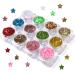 12 Colors Body Glitter Gel Set Ong-Lasting Holographic Glitter Suitable for Face Eyes Festival Makeup Glitter Fragments Combination