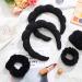 Cindeer 3 Pcs Spa Headband & Hair Scrunchies Set for Women - Wide Padded Headband for Makeup & Shower - Black - Buy Online on GoSupps.com