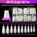 Fandamei 600 PCs Ballerina White Artificial Nails Set - Natural Long Coffin Fake Nails with Nail Files Clippers Brush & Glue - International Shipping Available - Buy Online on GoSupps.com