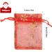 100 Pack Red Organza Gift Bags for Christmas - 7x9cm Snowflake Design with Cord - Ideal for Festive Packaging - Buy Online on GoSupps.com