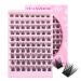 Matte Black DIY Lash Extension Lash Clusters 8-16mm Mix C Curl Mega Volume Individual Lashes Eyelash Clusters Extensions Wispy Lashes Cluster DIY at Home (0.07-C-Mix-57) 57 0.07-D-Mix
