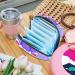 Portable Women's Binding-Storage Bags | Menstrual Cup Pocket & Tampon Insert for Teen Girls | Unicorn Rainbow Purple Design - Buy Online on GoSupps.com