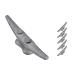 QPURO 6" Dock Cleat 6 Inch - Galvanized Cast Iron Boat Cleats, Rope Cleat, Boat Dock Cleats - (2, 5, 10 Pack) - Ideal for Marine, Deck, Nautical Decor 5-Pack