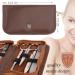 3 Swords Germany - brand quality 8 piece manicure pedicure grooming kit set for professional finger & toe nail care scissors clipper fashion leather case in gift box Made by 3 Swords (6660) BROWN - SYNTHETIC LEATHER - Buy Online on GoSupps.com