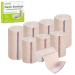 Elastic Bandage Wrap - Ourmed Compression Bandage with Self Closure and Extra Clips, 4x3", 4x4", Latex Free Bandage for Sports, Wrist and Ankle Wound Care, First Aid Kit 8 Pack